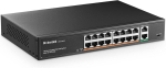 Mokerlink 16 pordiga gigabitine Poe l&uuml;liti, 2 gigabitist &uuml;leslinki, 250w Ieee802.3af/at, haldamata rackmount Plug and Play Etherneti l&uuml;liti