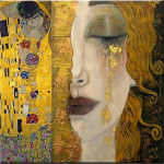 Yscolor gustav klimti teemantmaal teemanttikand kuldsed pisarad diy teemantmaal ristpistes 5d rhinestone mosaiikmaal numbrite j&auml;rgi 30 x 30 cm