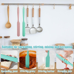 2 silikoonist spaatli komplekt, v&auml;ike, silikoonist taignakaabits, k&auml;epide, k&ouml;&ouml;gikaabits, potispaatel, painduv silikoonist spaatel, v&otilde;ispaatel, toiduvalmistamiseks, k&uuml;psetamiseks, segamiseks