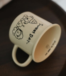 Erkundpresso. Kohvitassid/kohvikruusid 270 ml paksu seinaga kruus mokakruus cappuccino tassid kontoritass tassid k&auml;epidemega, keraamilised kohvitassid &uuml;tlemisega, valmistatud kivikeraamikast, beež