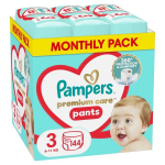 P&uuml;ksm&auml;hkmed PAMPERS Premium Care Pants Monthly Pack suurus 3, 6-11 kg, 144 tk