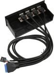 Ciciglow 5,25" usb 3.0 esipaneeli jaotur 4 porti 5 gbps 19 kontaktiga paneeli arvuti laienduskaart 2 usb 3.0 ja 2 usb 2.0 pordiga 11 10 8.1 8 7 vista jaoks xp jaoks