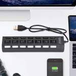 Usb dokkimisjaam kerge 7 pordiga kaasaskantav jaotur l&uuml;litiga