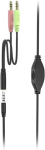 Hama Pc Headset, kaelapaelaga k&otilde;rvaklapid (helitugevuse reguleerimise ja reguleeritava mikrofoniga, sisaldab Y-adapterit 2 x 3,5 mm pesa, 2 m pikkune kaabel, videok&otilde;nede, kodukontori, e-&otilde;ppe jaoks) must