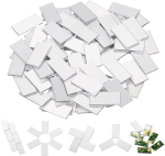Olycraft 300 tk isekleepuv ristk&uuml;likukujuline mosaiikplaatide komplekt 19,5 x 10 mm peegelmosaiikplaadid 0,8 mm paksused mini akr&uuml;&uuml;lpeegelplaadid h&otilde;bedane diy peegel k&auml;sit&ouml;&ouml; kunsti seina ukse kodu kaunistamiseks