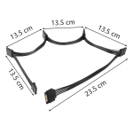 Sinloon 15 kontaktiga sata splitter adapterikaabel 15 kontaktiga sata 1 kuni 5 sata kaabel hdd ssd optiliste draivide jaoks