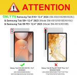 Vaitasy &uuml;mbris samsung galaxy tab s10 plus/s9 plus/s9 fe plus 12.4 tollise &auml;ri pu nahast tahvelarvuti kaitse&uuml;mbris galaxy tab s9 plus jaoks kaardipesa statiiviga, lilla