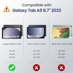 &uuml;mbris Samsung Galaxy Tab A9 8.7 tolli 2023 (sm-x110/x115/x117) jaoks, kerge alus uuele Galaxy Tab A9 8.7 tolli 2023 jaoks, kaks vaatenurka, roosa kuld