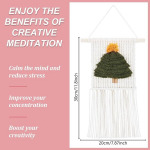 Freebloss j&otilde;ulupuu seinavaip, seinavaip, makramee isetegemise komplekt, j&otilde;ulupuu rippuvad kaunistused p&uuml;hadeks, makramee tutid, seinavaip, makramee komplekt algajatele