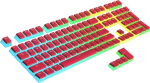 Ranked Pudding Pbt klahvikatted | 112 Double Shot l&auml;bipaistev Ansi Us ja Iso paigutus | Oem profiil Rgb mehaanilisele m&auml;nguriklaviatuurile (poinciana Red)
