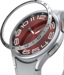 Ringke Bezel Styling [43 mm] &uuml;hildub Samsung Galaxy Watch 6 Classic 43 mm korpusega, Bezel Ring Adhesive Cover kriimustuskindel roostevabast terasest kaitse - 43-01 (st) Silver