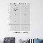 Artery8 Ere lillemuster Xl suur paneelplakat (8 osa) Hell Muster