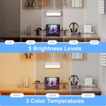 Comzler akutoitega seinavalgustid, laetavad led seinavalgustid magamistuppa puute- ja kaugjuhtimispuldiga, juhtmevaba seinavalgusti 3 v&auml;rviga, dimmerdatavad 15 rgb v&auml;rvi, 360&deg; p&ouml;&ouml;ratav