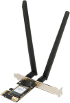 Annadue Wifi 6 Pcie Wlan kaart, Aw-xb468nf Mt7921 1800 Mbit/s 2.4g/5ghz kaheribaline Pcie traadita v&otilde;rgukaart, Bluetooth 5.2 Wlan adapter 10 11 jaoks, toetab Mu-mimo