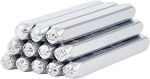 Benecreat 12 t&uuml;kki 3 mm metallist templite komplekt, s&uuml;dame t&auml;he mustriga disainiga graveerimistempleid metallist ehetele, nahale ja puidutr&uuml;kile