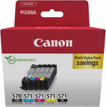 Canon Pgi-570 / Cli-571 originaal tindikassetid, 5 tk pakis (2 x must, ts&uuml;aan, magenta, kollane) - pappkarp