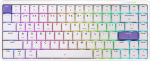 Epomaker Luma84 madala profiiliga alumiiniumist mehaaniline klaviatuur, Qmk/via programmeeritav, kolme režiimiga juhtmevaba, &uuml;hildub Win/mac/linuxiga, Rgb taustavalgustus (valge ja lilla, Gateron Low Profile Red Switch)