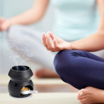 Sumnacon keraamiline &otilde;lip&otilde;leti k&uuml;&uuml;nlaalusega, teek&uuml;&uuml;nlaalus, k&otilde;rvitsa kujuline aroomilamp, l&otilde;hnalamp aroomi&otilde;li ja vaha jaoks (must)