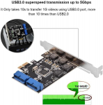 Pci-e kuni usb 3.0 2-pordiline express-kaart, madala profiiliga pci-express kuni sisemise 2 pordi 19 kontaktiga header usb 3.0 kaardi adapter