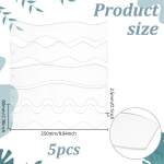 Delorigin 5 stiili akr&uuml;&uuml;l quilting'u &scaron;abloonide komplekt, 5 tk, l&auml;bipaistvad Diy patchwork &otilde;mblemise lainete joonlauad, quilting'u &scaron;abloonid masin&otilde;mblemiseks, patchwork &uuml;hendamiseks