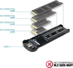 V&auml;line k&otilde;vaketas Tooq Tqe-2201r v&auml;line M.2 Nvme Ssd korpus punane alumiinium