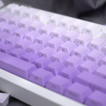 125 klahviga gradientne lilla klahvikatte komplekt Pbt Dye Sub Cherry profiiliga klahvikatted, mis sobivad Cherry Mx Switch mehaanilisele klaviatuurile