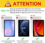Fintie klaviatuurikohver Samsung Galaxy Tab S10 Fe/s9 Fe 10.9 Tolli/s9 11 tolli tahvelarvutile, saksa klaviatuur puuteplaadiga, magnetiline eemaldatav klaviatuurikate, hall