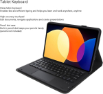 Cuifati klaviatuurikohver xiaomi mi pad 5 ja 5 pro jaoks, juhtmevaba 2-in-1 bt klaviatuur puuteplaadiga, &otilde;huke magnetiline eemaldatav tahvelarvuti klaviatuurikohver pliiatsi pesa ja folio&uuml;mbrisega