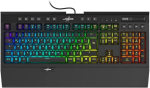 Urage Gaming klaviatuur "exodus 900 Mechanical" Qwertz (m&auml;nguriklaviatuur, mehaaniline, taktiilsed kl&otilde;psuvad sinised l&uuml;litid, De paigutus, Anti-ghosting, Rgb valgustusega klahvid, randmetugi, kaabel) must