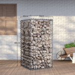 Gabioonkorv, Metallist kivikorv, 100 x 90 x 30 cm, H&otilde;be