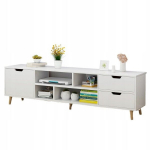 Valge televiisorilaud 140 cm