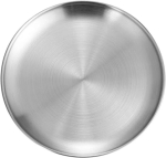 Tomotato roostevabast terasest taldrik, 30 cm &uuml;mmargune metallist &otilde;htus&ouml;&ouml;gi taldrik, korduvkasutatav magustoidutaldrik k&ouml;&ouml;ki, matkamiseks, piknikuks, n&otilde;udepesumasinas pestav