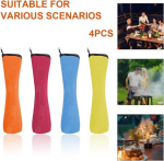 Menyiyds 4 tk s&ouml;&ouml;giriistade kott, kaasaskantav s&ouml;&ouml;giriistade kott lukuga, 20 x 6 cm, reisis&ouml;&ouml;giriistade kott, neopreen, sobib reisimiseks, telkimiseks, piknikuks, kooli, l&otilde;unaks, sinine