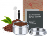 Fovnot roostevabast terasest kohvikapslid, korduvkasutatavad espresso kapslid Delta Q jaoks, korduvt&auml;idetavad kohvikapslid, &uuml;hilduvad Delta Q Ndiq7323 / Delta Q Milkqool / Ep Mini (lavazza Point)