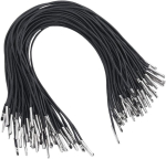 Gorgecraft 100 tk pakendis 25 cm pikkused mustad elastsed kinnituspaelad metallotstega, &uuml;mmargused n&ouml;&ouml;rid m&uuml;tside l&otilde;uarihmad isetegemise m&uuml;tsidele, men&uuml;&uuml;dele, m&auml;rkidele, siltidele, raamatute k&ouml;itmiseks