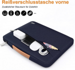 Tecool 39,6 cm kaitsev s&uuml;learvutikott k&auml;epidemega 15-tollisele/38,1 cm Lenovo Hp Dell Acer Samsung Asus Chromebook s&uuml;learvutile, 16-tollisele/40,6 cm Macbook Pro-le, Matebook D16-le, veekindel, p&otilde;rutuskindel, tumesinine