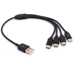4-in-1 Usb-c laadimis- ja andmekaabel (30 cm)