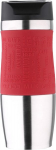 Bergner reisitermos 400 ml eemaldatava kaanega, valmistatud roostevabast terasest, topeltisolatsiooniga sein temperatuuri hoidmiseks, tilkumiskindel kork, punane