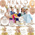Doyomtoy boho s&uuml;nnip&auml;evakaunistus, boho baby shower peo &otilde;hupallide kaunistus k&auml;rjekujuline ornament t&uuml;drukute s&uuml;nnip&auml;evapeoks boheemlaslik t&uuml;drukute s&uuml;nnip&auml;evakaunistus baby shower komplekt, 23 tk