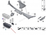 BMW F10 F11 Eesmine Vasakpoolne Grill Originaal 51137412325