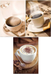 Dcidbei 3-osaline teemantmaalikomplekt coffee 5d teemantmaalipildid t&auml;iskasvanutele coffee 30 x 40 cm diy teemantmaalimine numbrite j&auml;rgi coffee craft buddy crystal art cross stitch set mosaic adhesive pictures