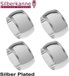 Silberkanne Frankfurt salvr&auml;tikur&otilde;ngaste komplekt 4 tk ovaalne 5 x 3 cm kangast salvr&auml;tikutele Premium h&otilde;betatud elegantne h&otilde;betatud tippkvaliteediga valmis kinkimiseks &scaron;ikk kinkepakend