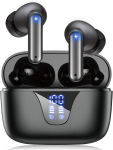 Eissix Bluetooth k&otilde;rvaklapid, juhtmevabad k&otilde;rvaklapid mikrofoniga, puutetundlik juhtimine, 50 tundi m&auml;nguaega, laadimiskarp, led-ekraan, veekindlad Bluetooth 5.3 k&otilde;rvasisesed k&otilde;rvaklapid Ios Android spordi jaoks, mustad