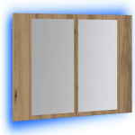 LED peegelkapp Artisan tamm 60x12x45 cm ehituspuit CFE4373430