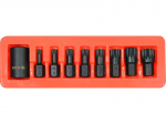 L&ouml;&ouml;kpadrunv&otilde;tmete komplekt 1/2&Prime;, SPLINE (XZN), M6-M18, 9 tk.