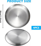 Bordeag &uuml;mmarguste pitsaaluste komplekt, 4 tk, 30 cm, roostevabast terasest pitsaalus, pitsataldrik, pitsavorm, roostevabast terasest taldrik, lihtne hooldus, n&otilde;udepesumasinas pestav - ideaalne ahju, k&uuml;psetamiseks, serveerimiseks ja r&ouml;stimiseks