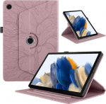Tedtikjt tahvelarvuti &uuml;mbris samsung galaxy tab a8 10.5 tolli 2021 jaoks, pu nahk, 360&deg; p&ouml;&ouml;ratav mitme nurga all seisev kaitsev puu klapp tahvelarvuti kaitse&uuml;mbris samsung galaxy tab a8 jaoks, roosa kuld