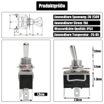 Powice 6 l&uuml;liti komplekt, 12 V/15 A, mini paadi 3 kontaktiga 3 k&auml;iguga l&uuml;liti 12 V, 12 V/230 V l&uuml;liti, sobib paigaldamiseks kodudesse, autodesse ja elektriseadmetesse, must
