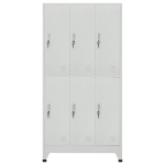 lukustatav hoiukapp 6 kapiga, terasest 90 x 45 x 180 cm, hall CFE615677