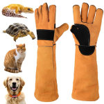 Mzsx Hammustuskindlad kindad loomadega tegelemiseks, 45 cm hammustusvastased t&ouml;&ouml;kindad, roomajatega tegelemise kindad, keevitamiseks, aianduseks, kasside/koerte/lindude/madude/roomajatega tegelemiseks